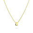 Initials Brick Alphabet Letter Necklace Gold Layered Steel Jewellery